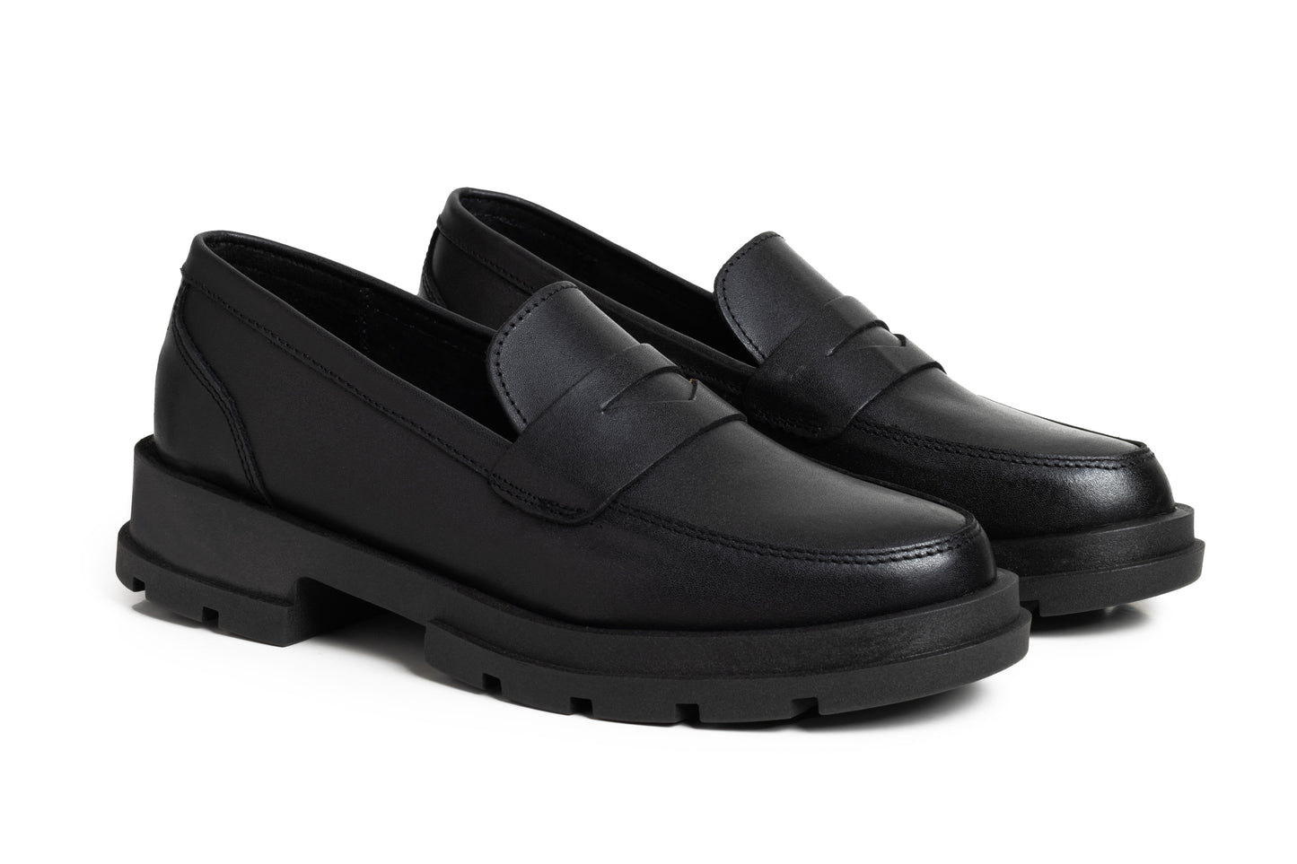 Mocasines de piel negros