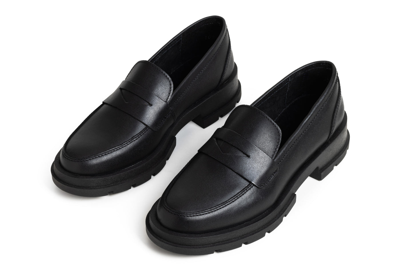 Mocasines de piel negros