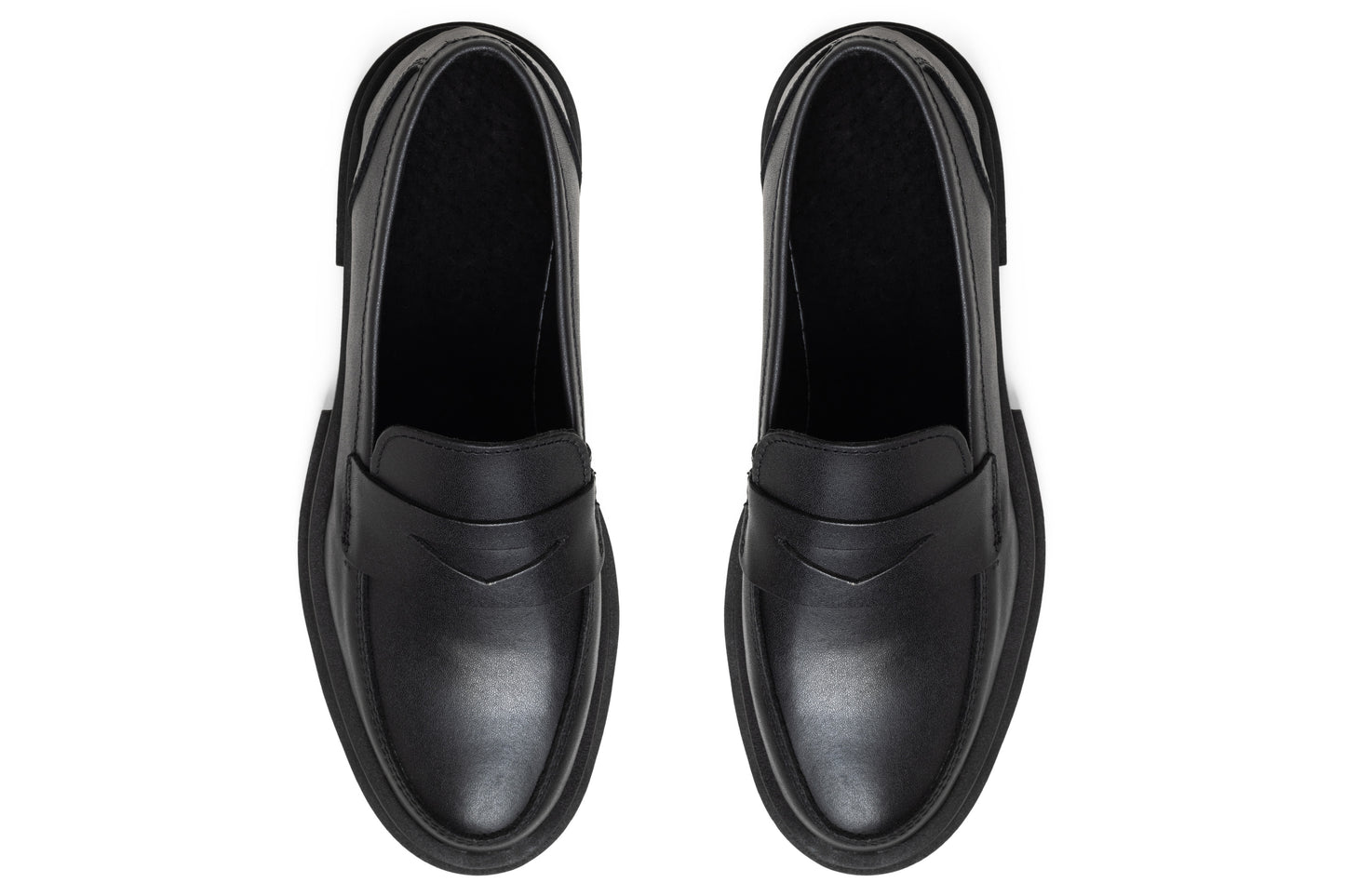 Mocasines de piel negros