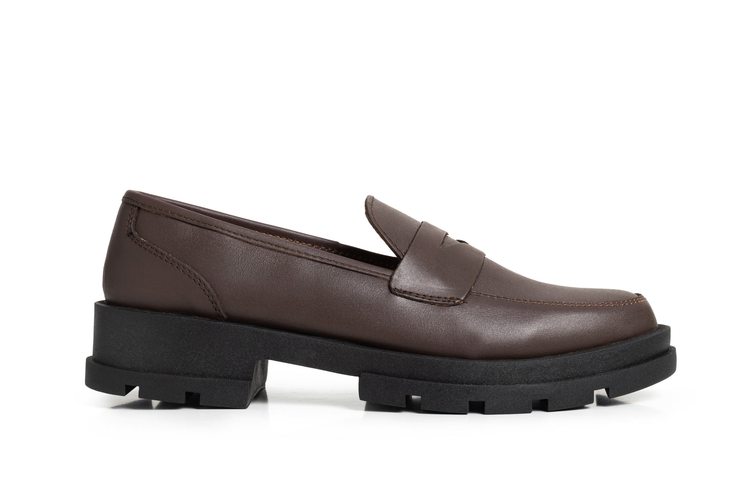 Mocasines de piel café