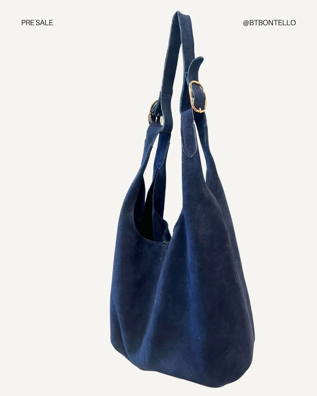 Tote bag piel de gamuza color marino