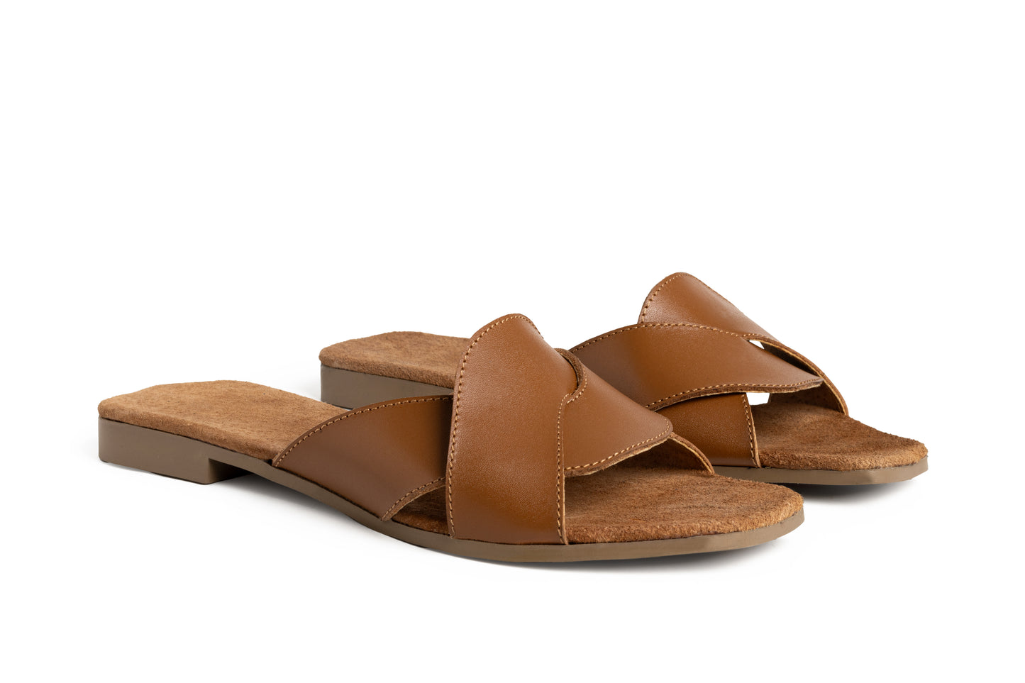 Sandalias nudo de piel color camel