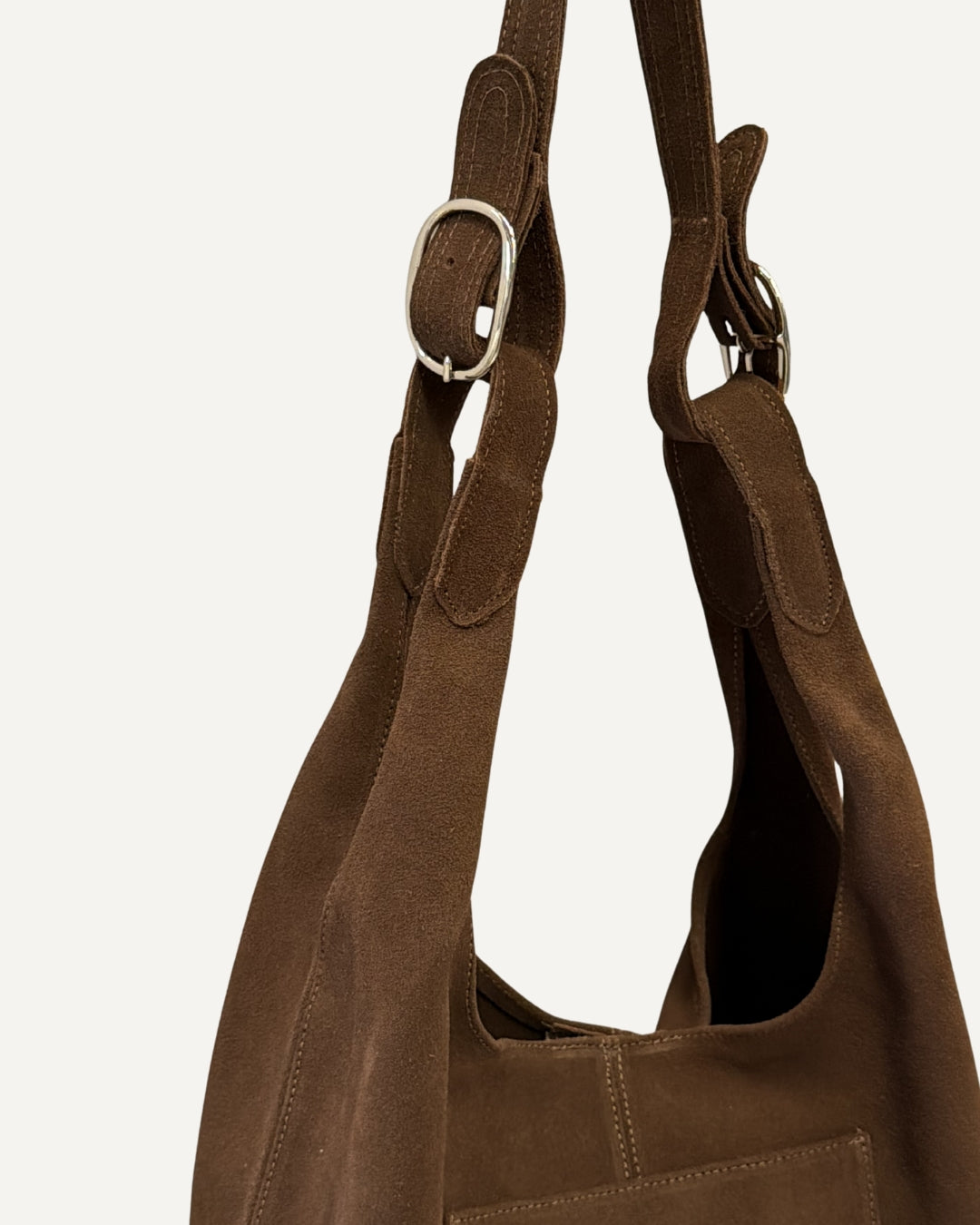 Tote bag de piel gamuza canela
