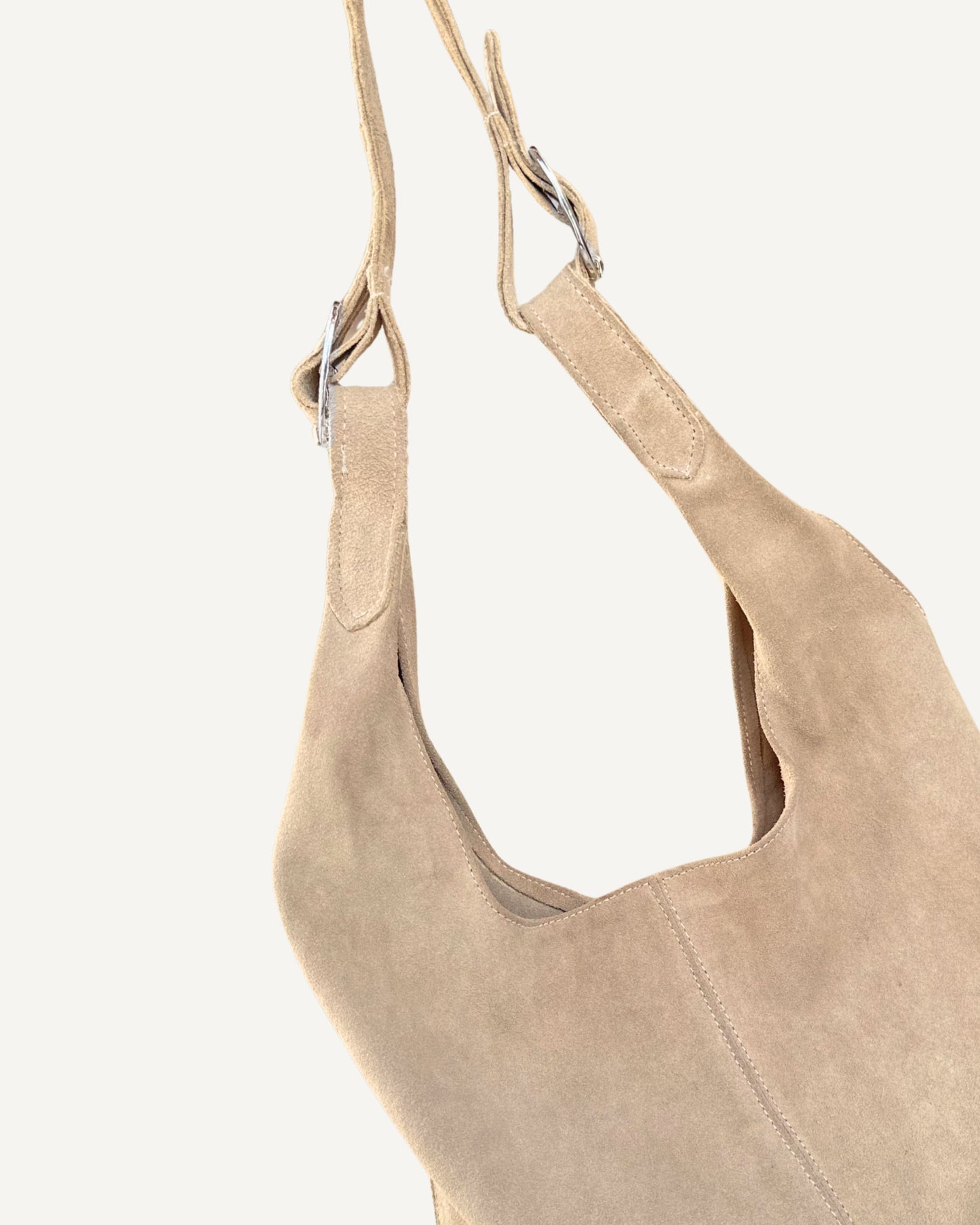 Tote bag piel de gamuza beige