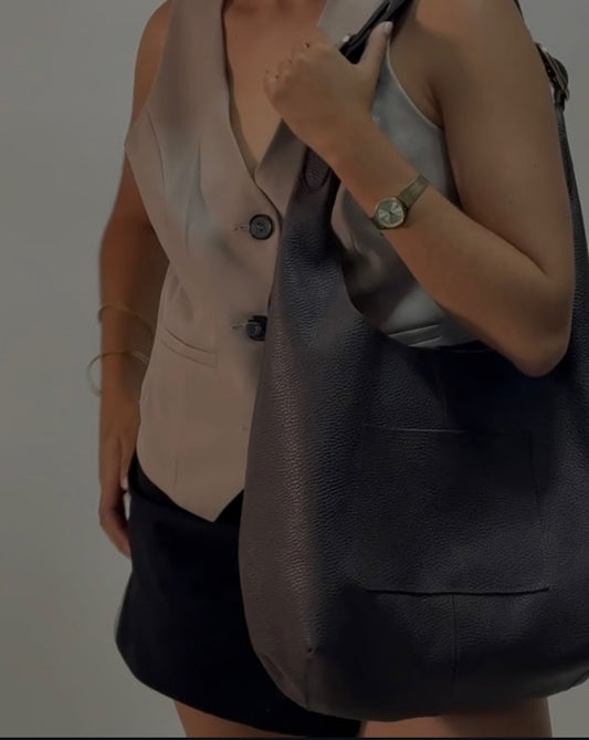 Tote bag piel café