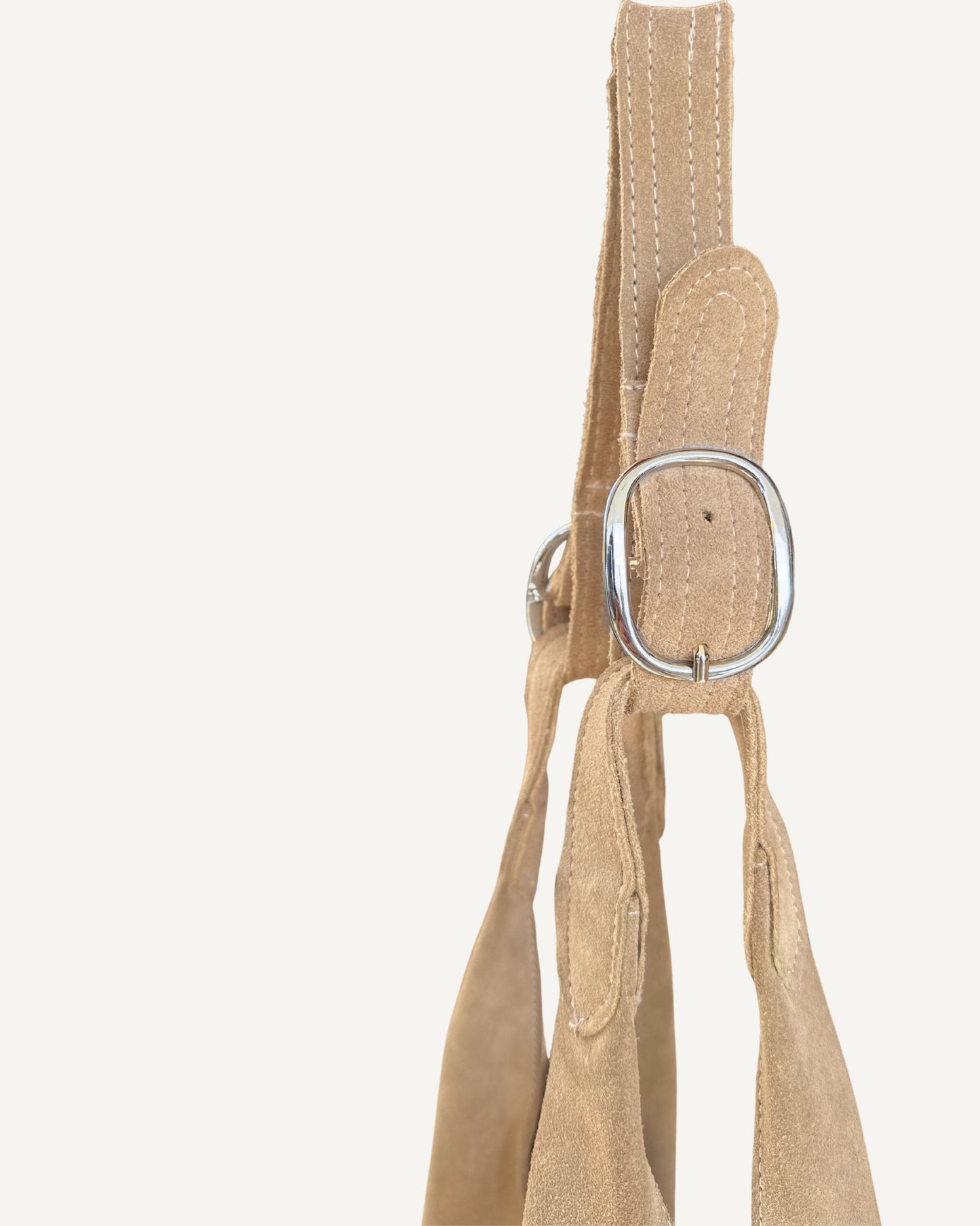 Tote bag piel de gamuza beige