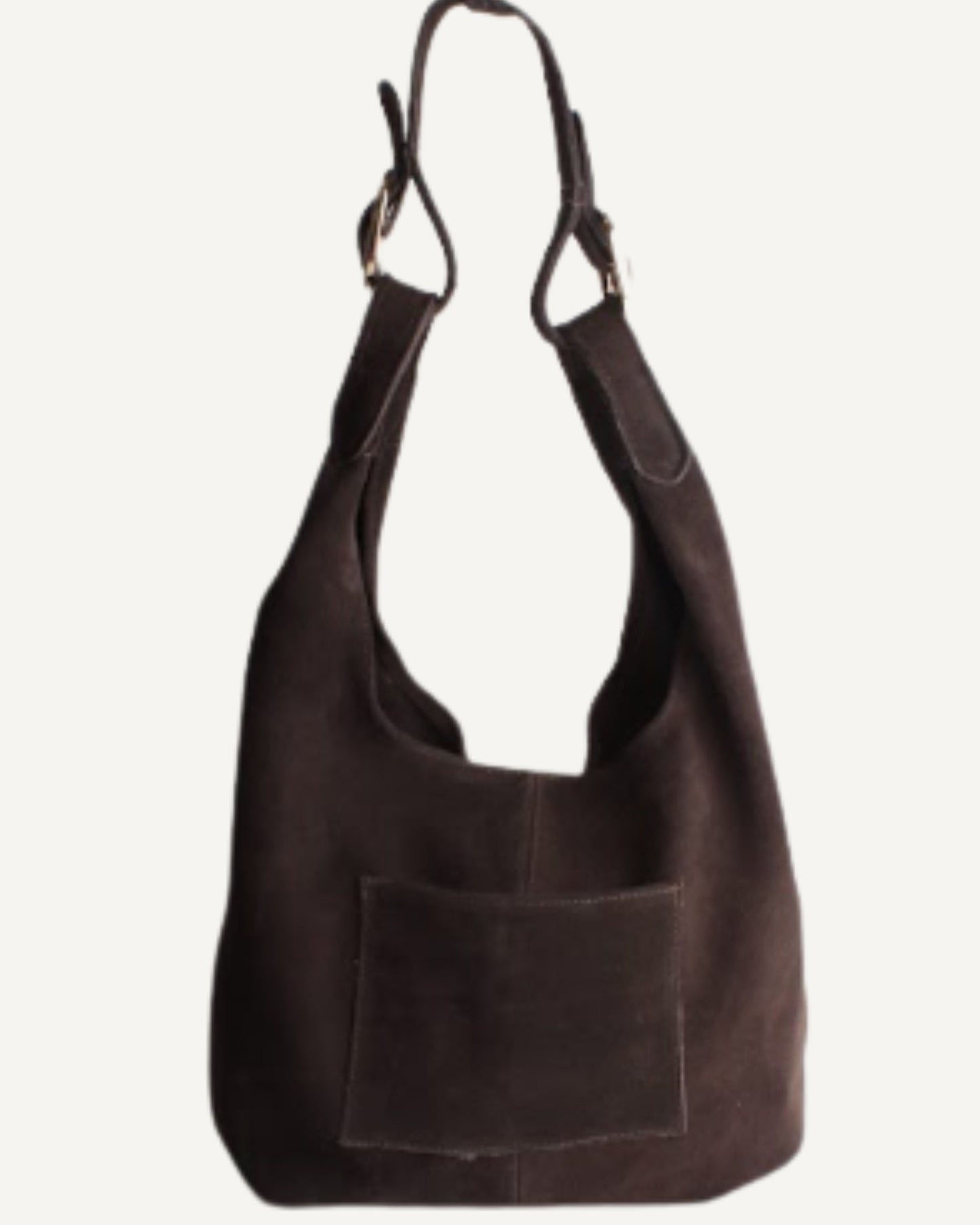 Tote bag piel de gamuza chocolate