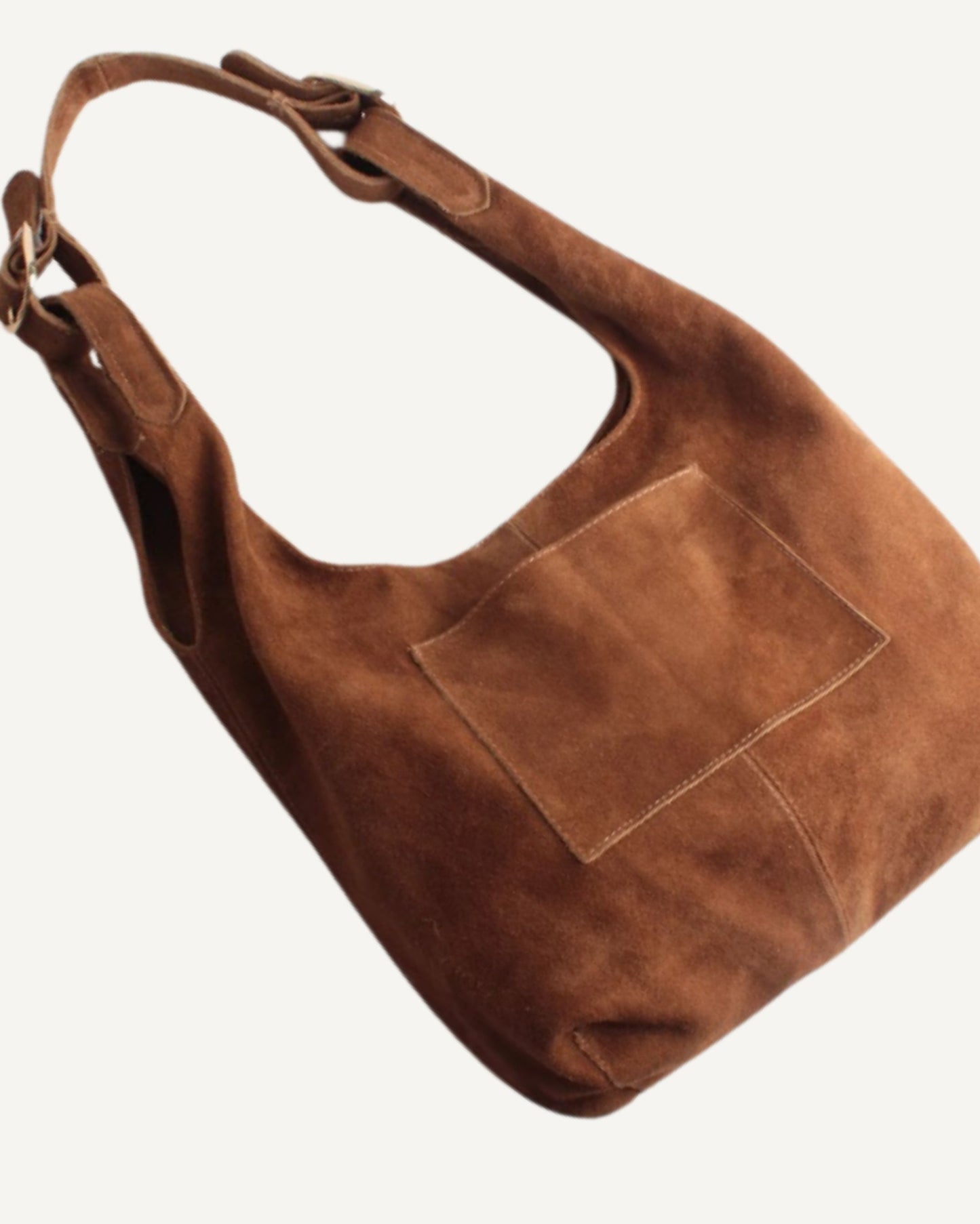 Tote bag de piel gamuza miel