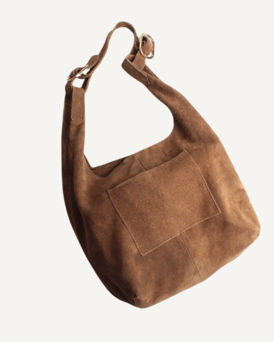 Tote bag de piel de gamuza canela