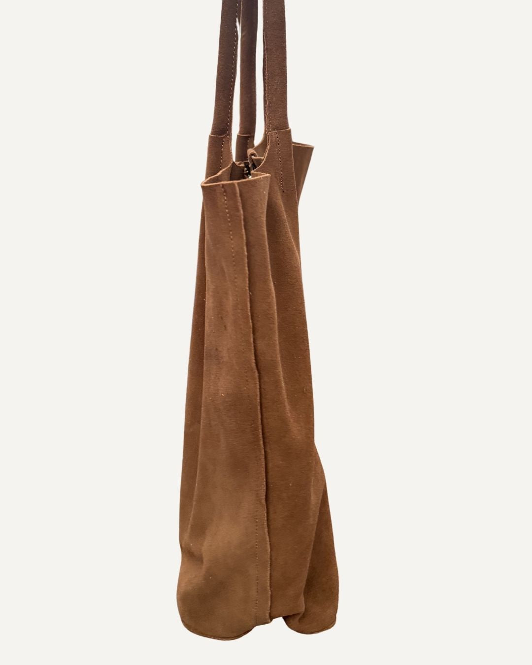 Tote bag XL piel de gamuza miel