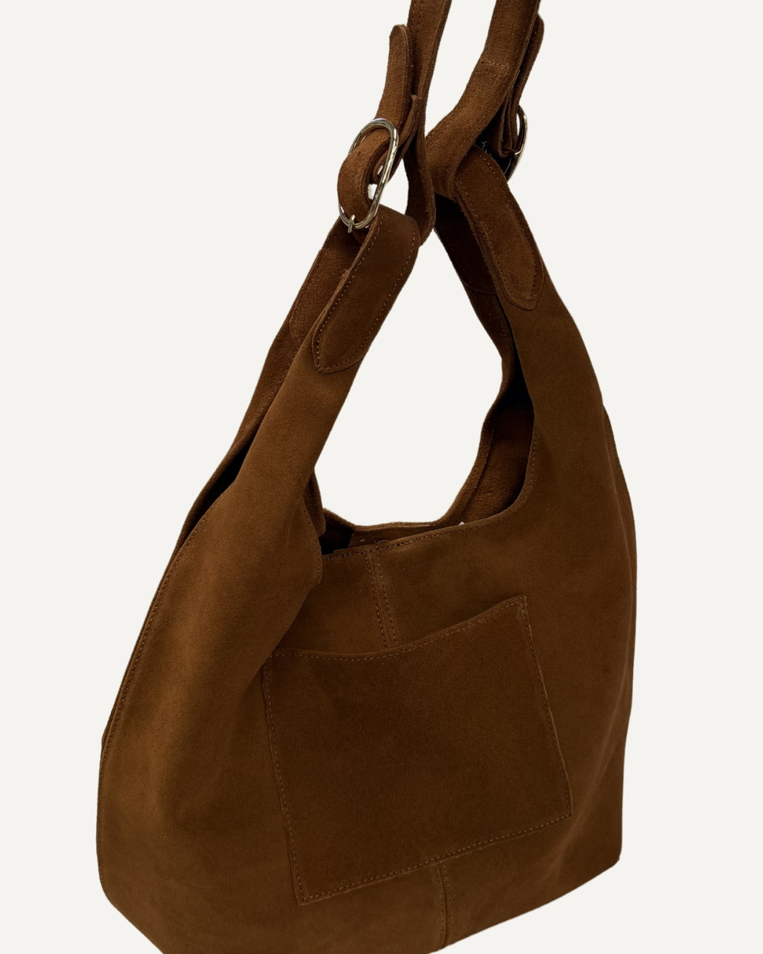 Tote bag de piel gamuza miel