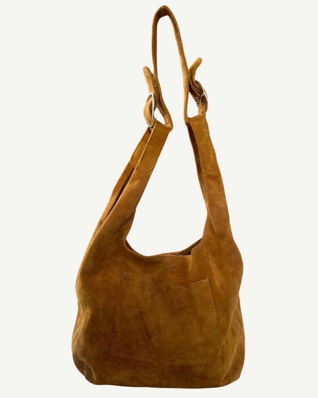 Tote bag piel de gamuza color golden milk