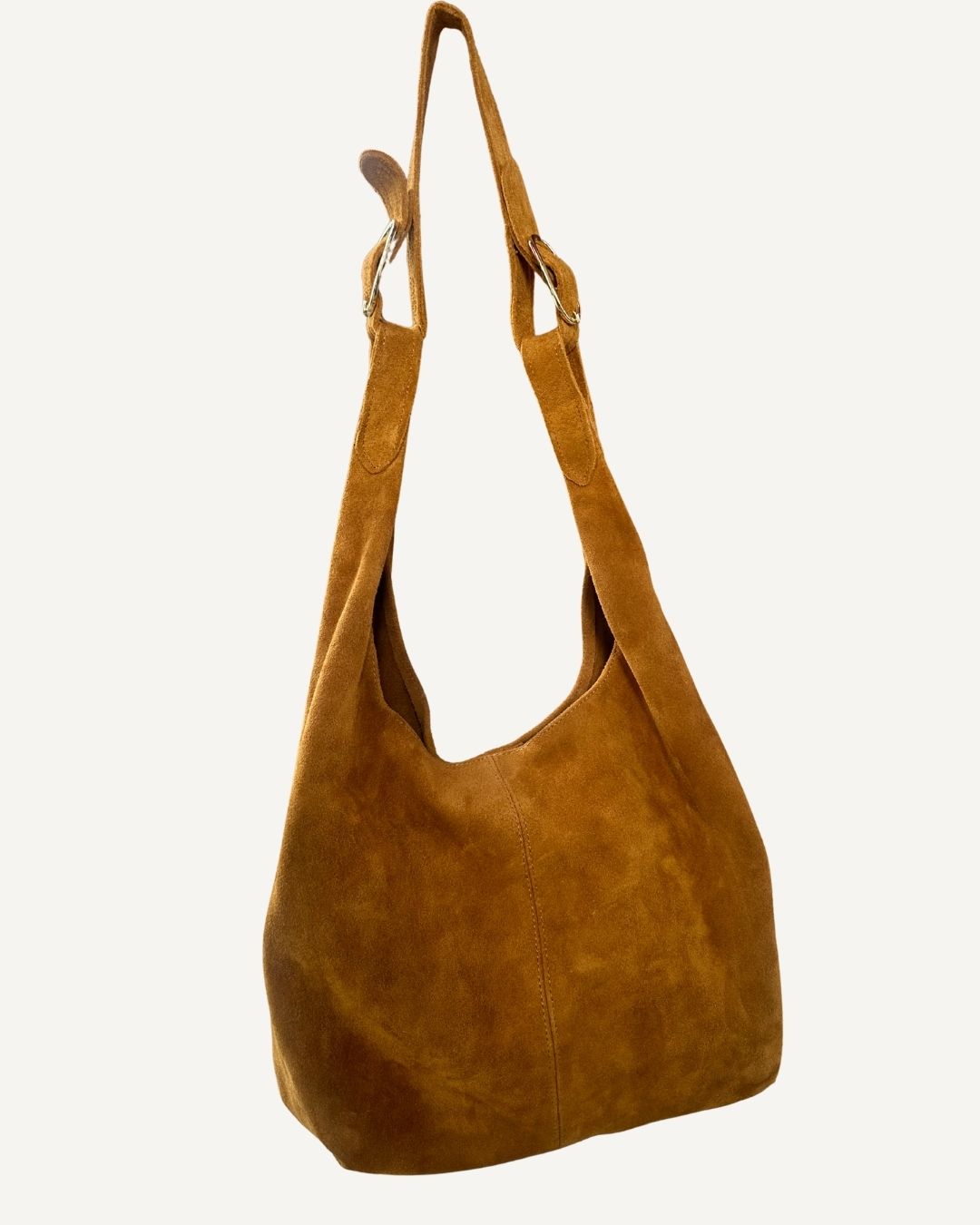 Tote bag piel de gamuza color golden milk