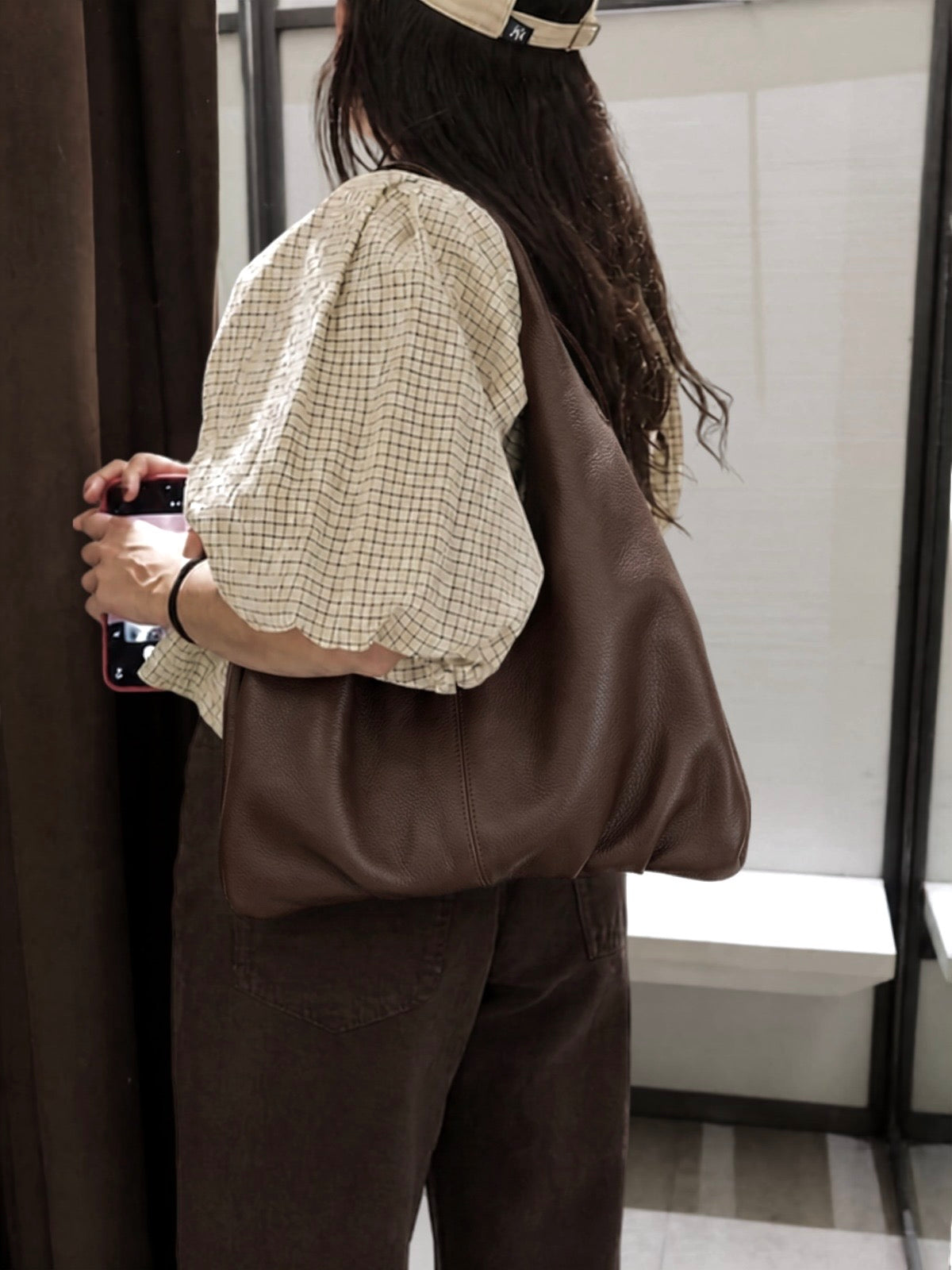 The classic tote bag piel