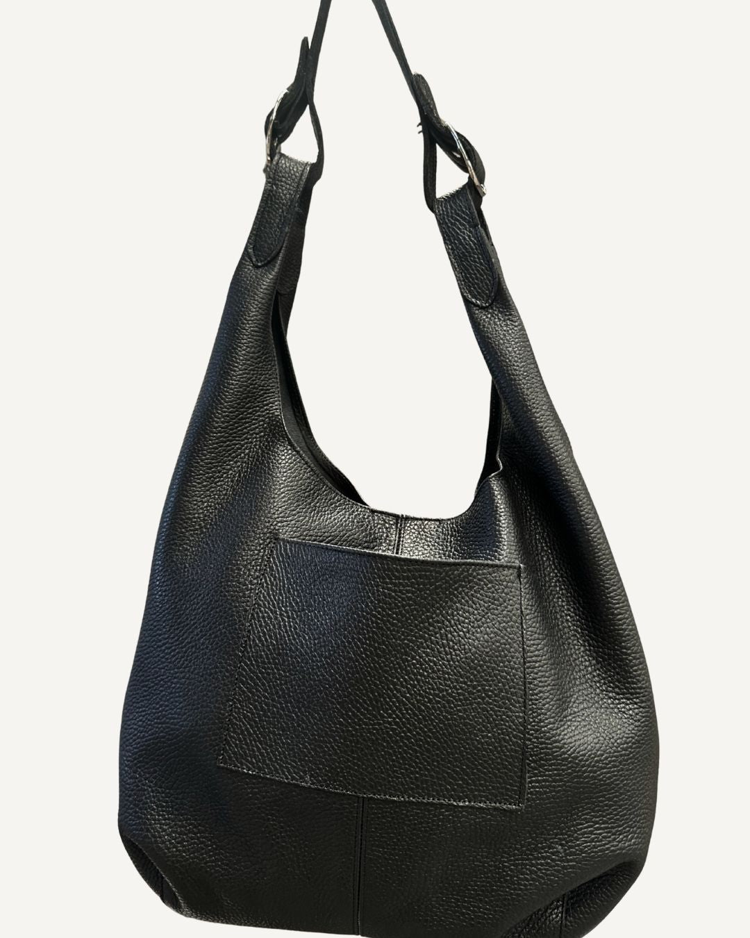 Tote bag de piel color negro