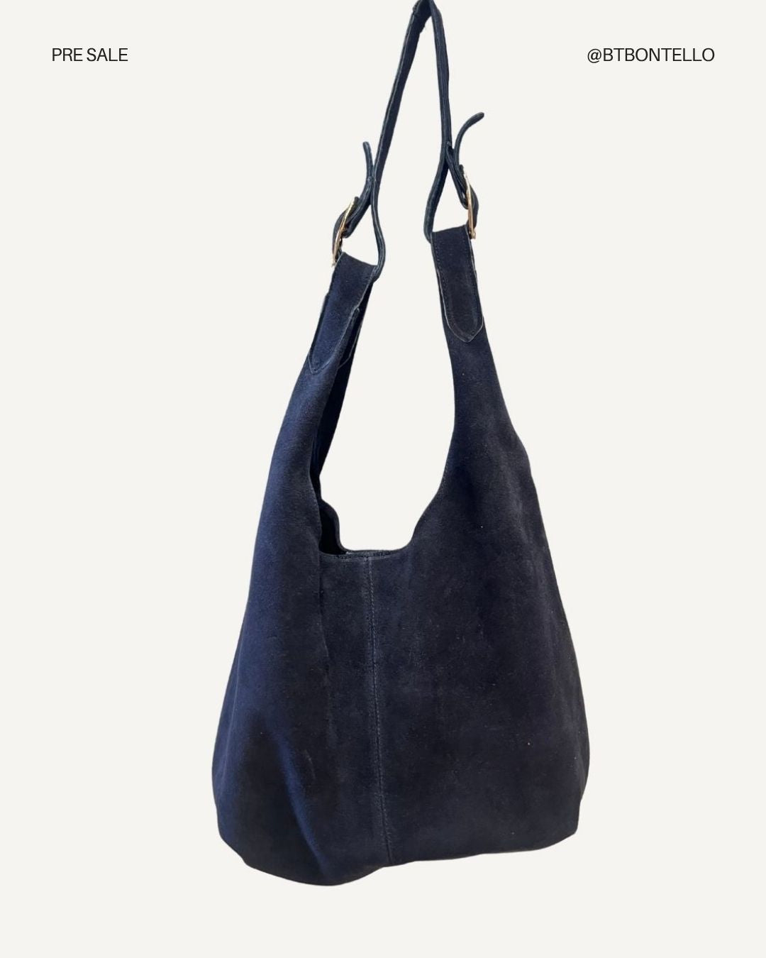Tote bag piel de gamuza color marino