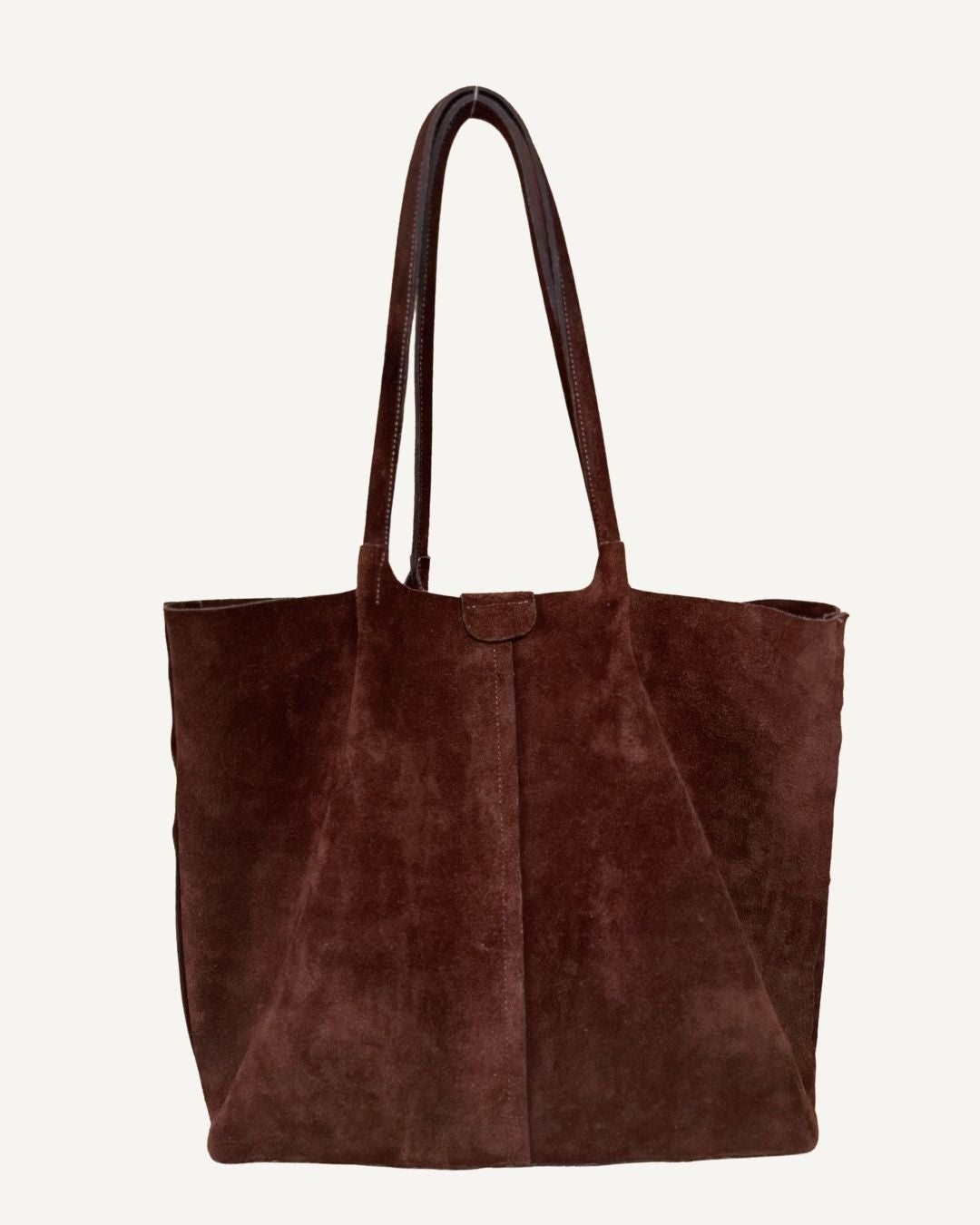 Tote Bag XL piel de gamuza color moka