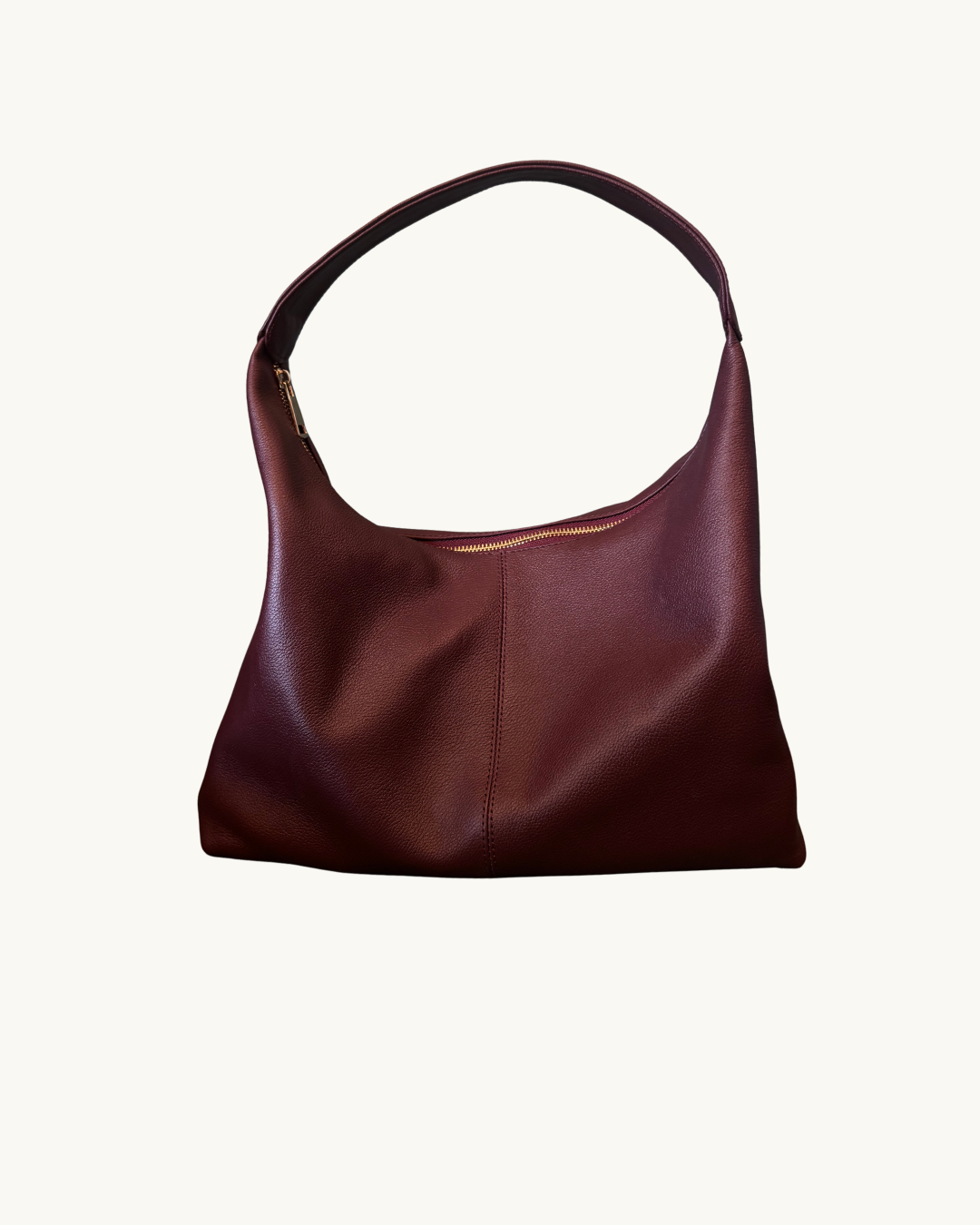 Bolsa Zip de Piel vino