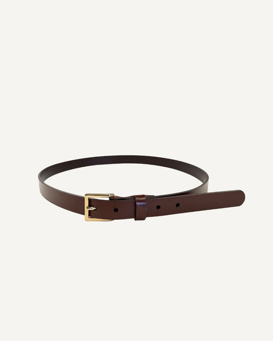 Cinturón de piel café c