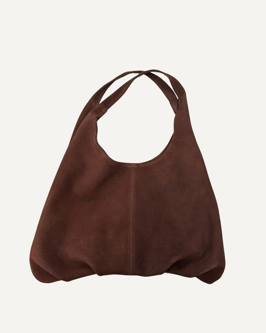 Classic tote bag gamuza de piel moka