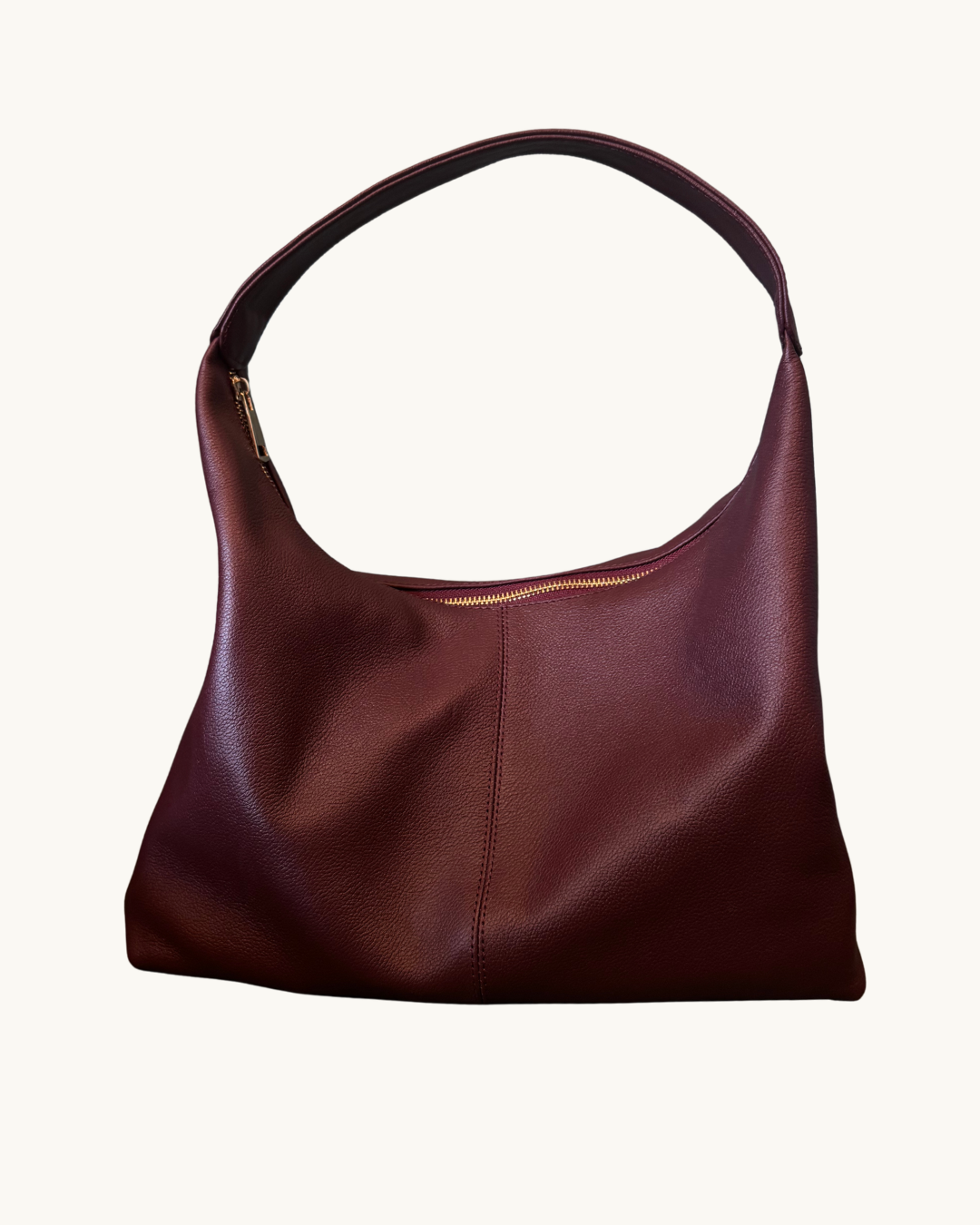 Bolsa Zip de Piel vino