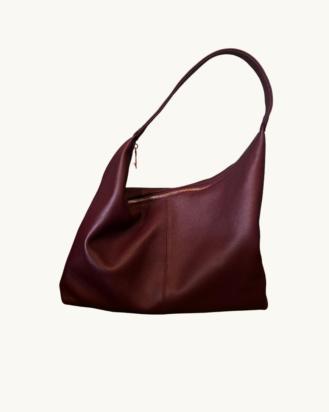 Bolsa Zip de Piel vino