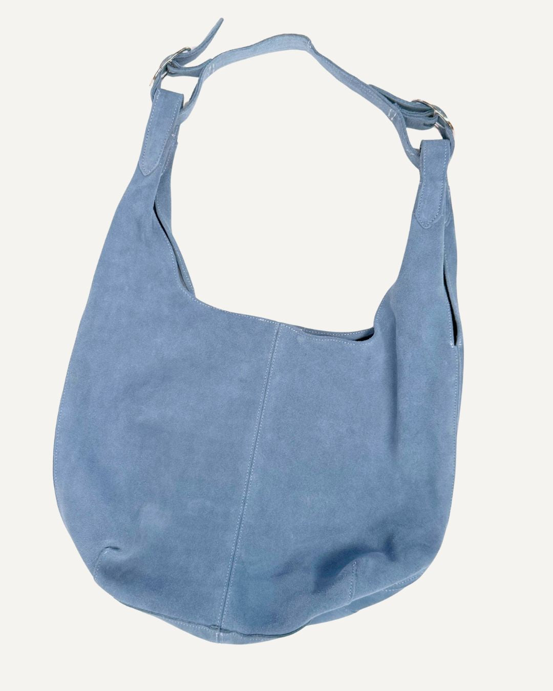 Tote bag de piel de gamuza color nube
