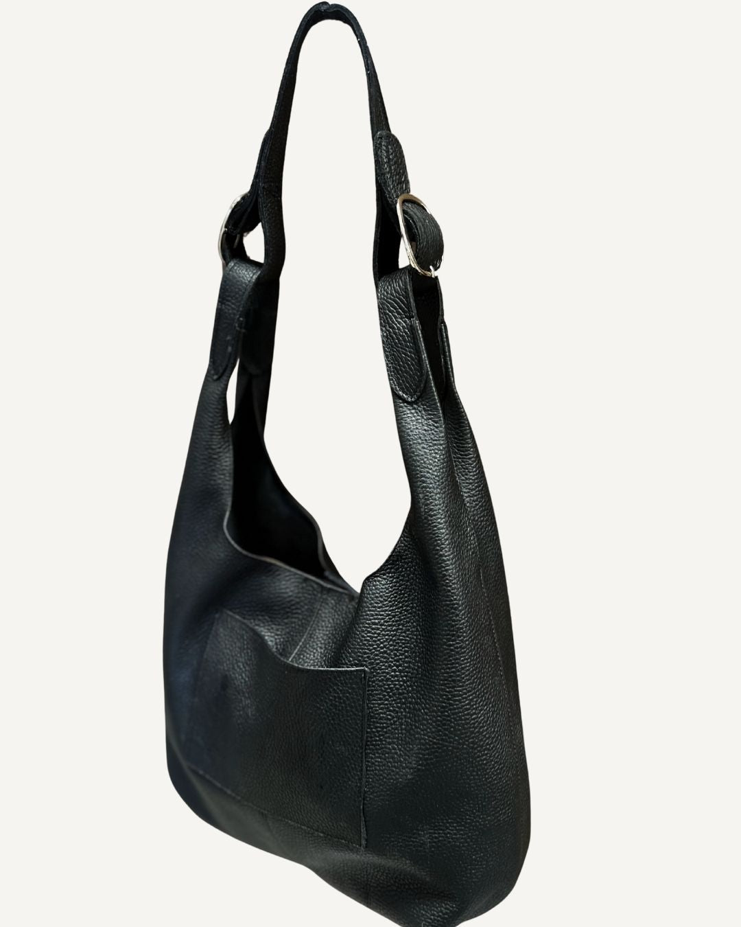 Tote bag de piel color negro