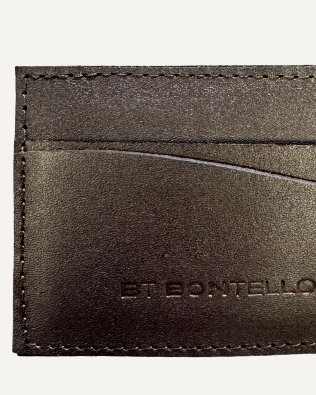 Tarjetero de piel chocolate