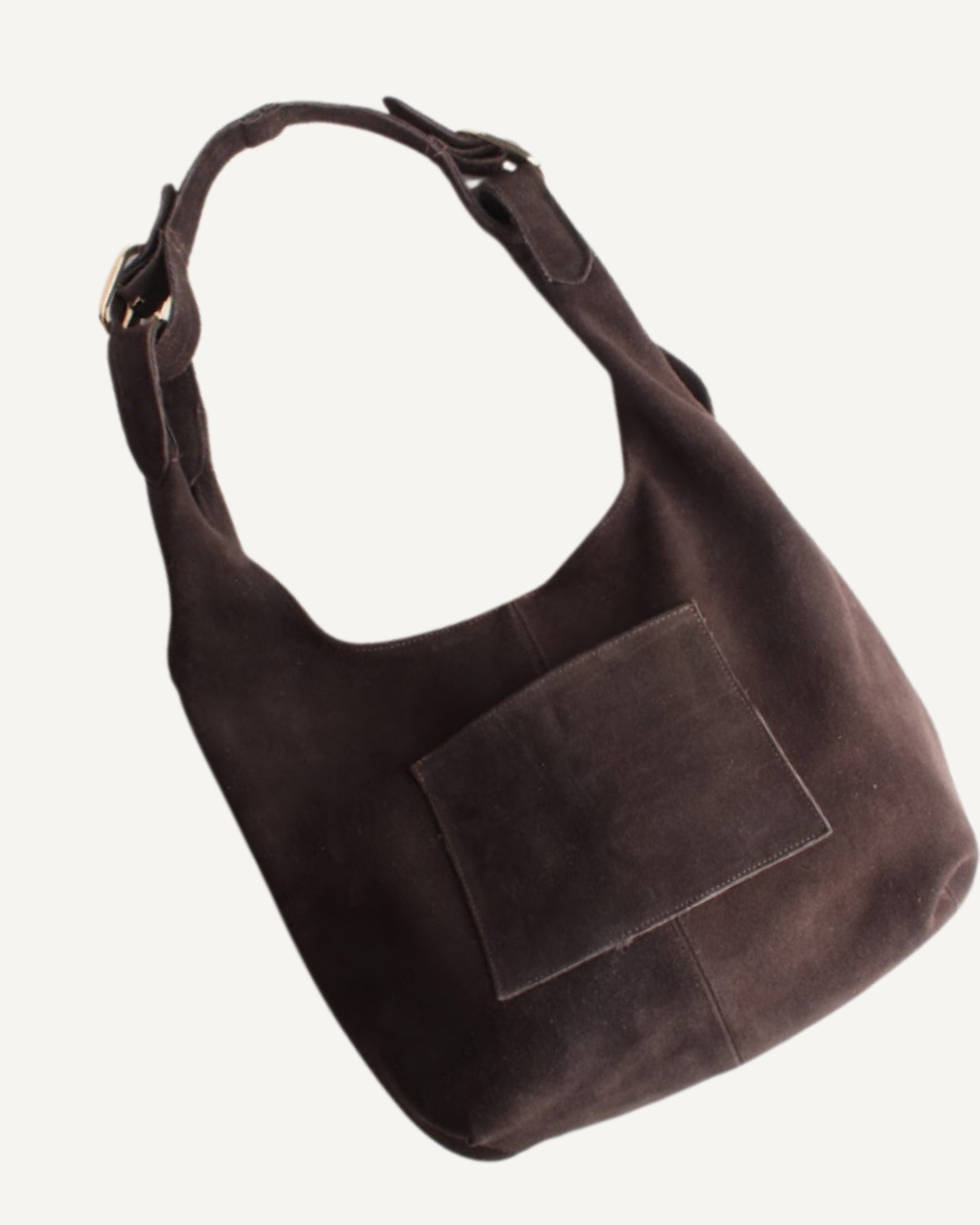 Tote bag piel de gamuza chocolate