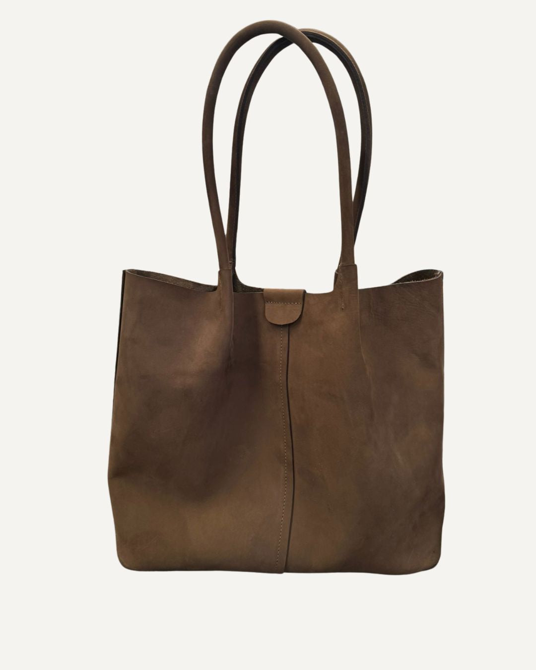Tote bag XL piel nobuck topo