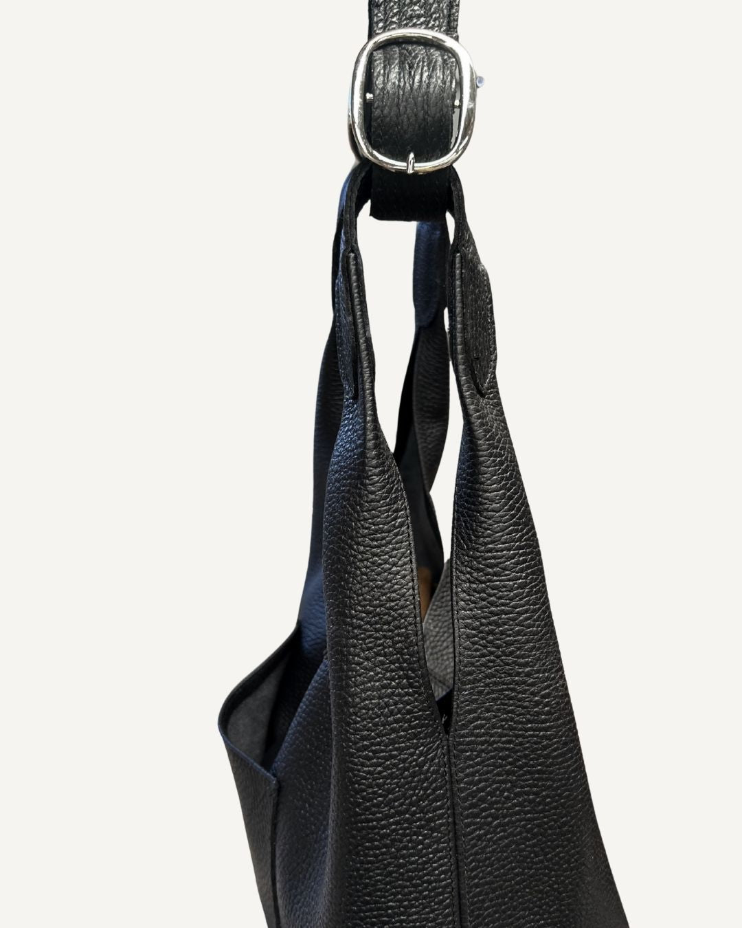 Tote bag de piel color negro