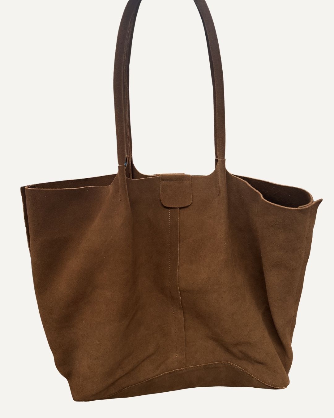 Tote bag XL piel de gamuza miel