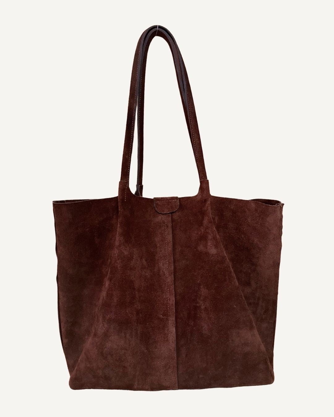Tote Bag XL piel de gamuza color moka