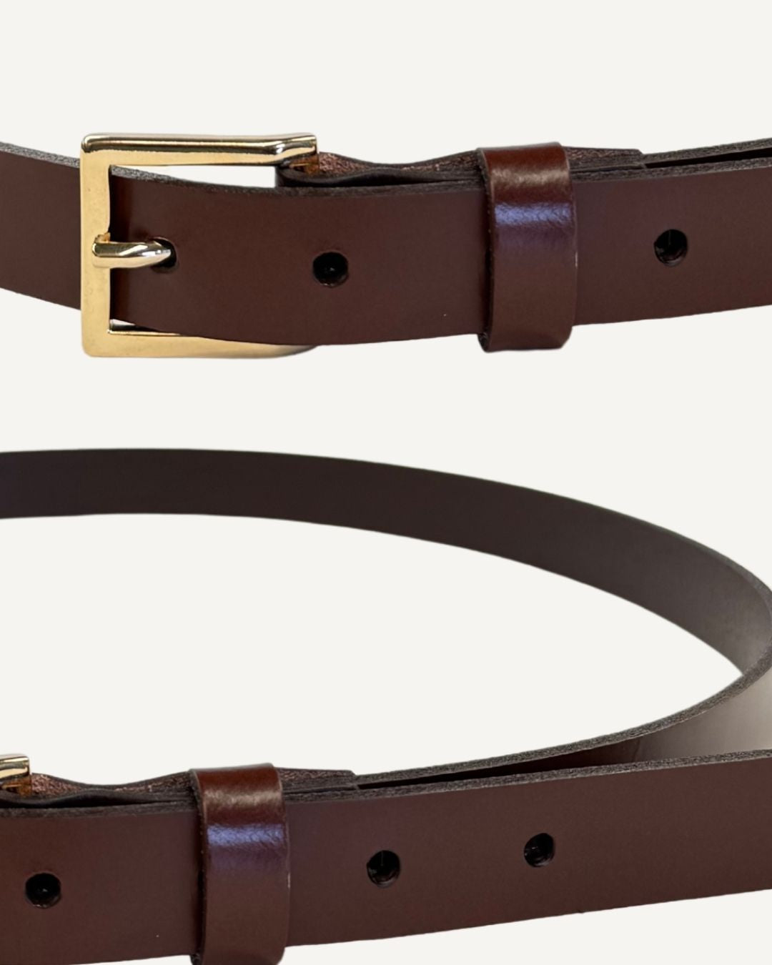 Cinturón de piel café c