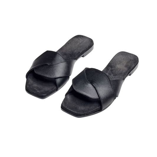 Sandalias nudo de piel negras