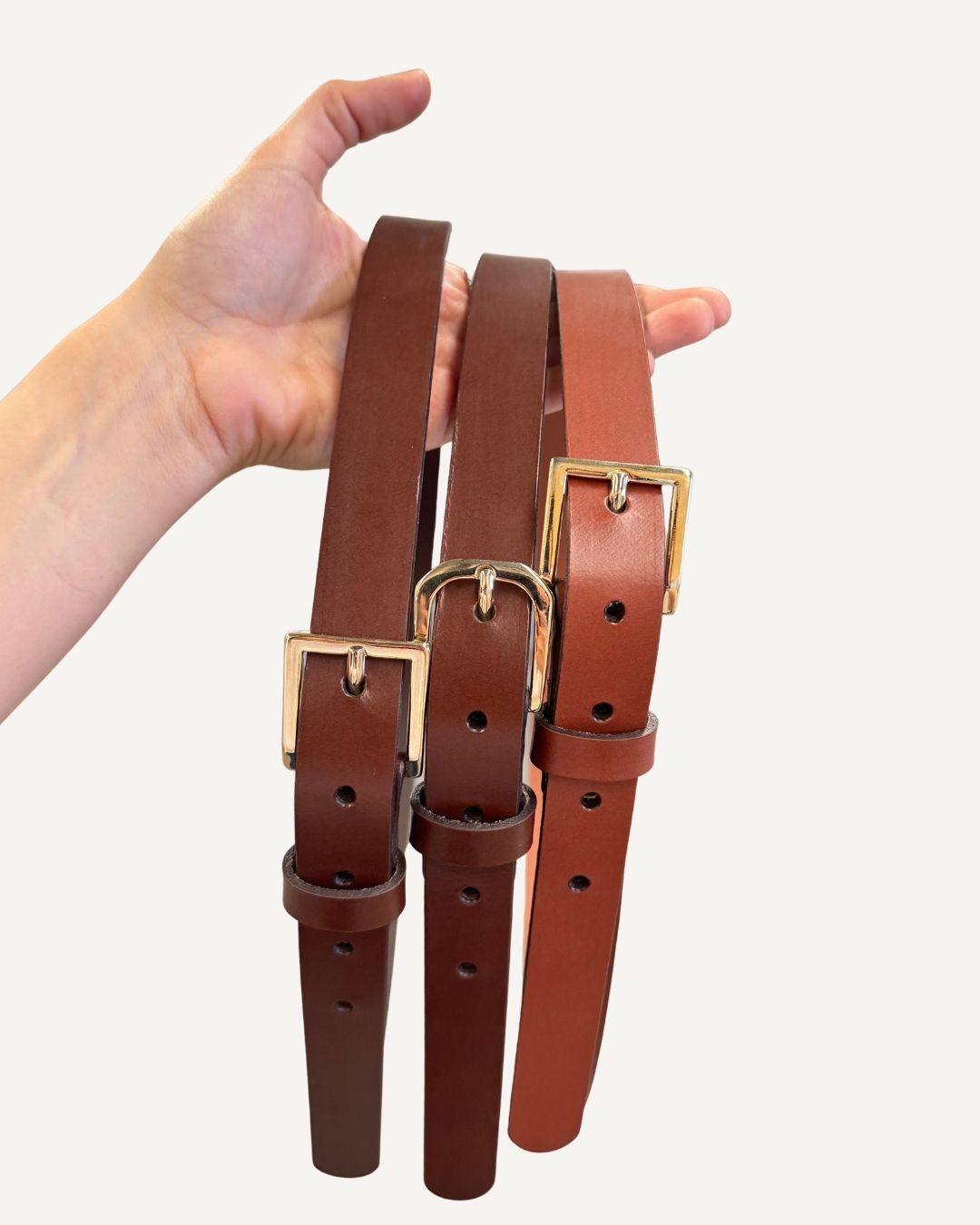 Cinturón piel café r