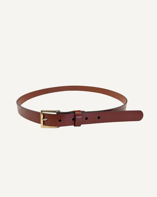 Cinturón de piel médium brown c