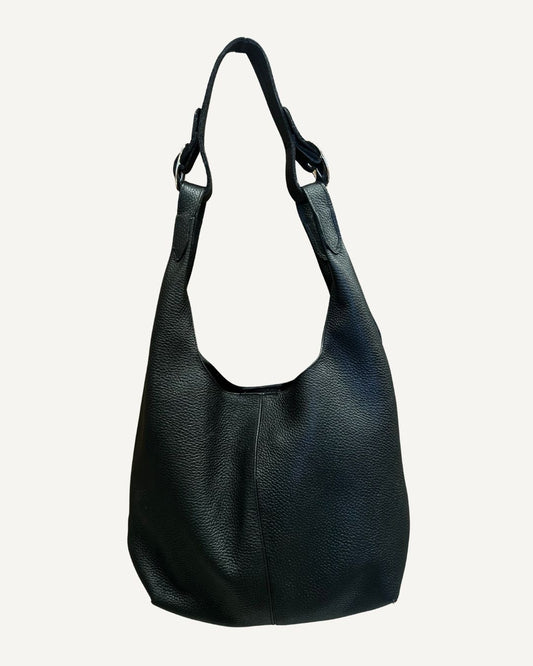 Tote bag de piel color negro