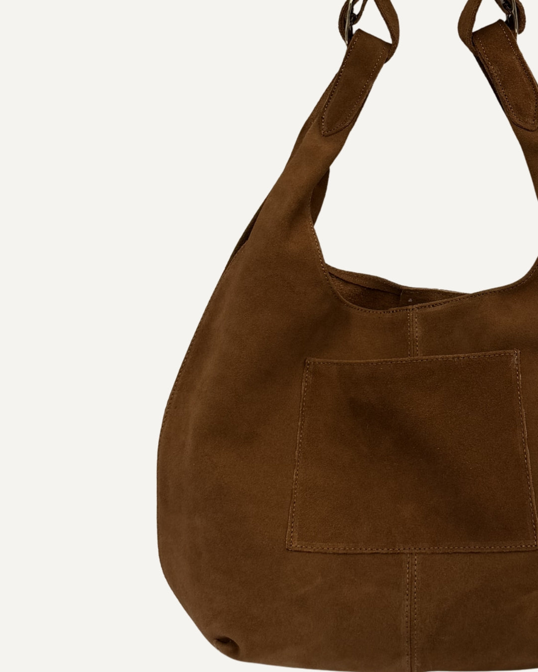 Tote bag de piel gamuza miel