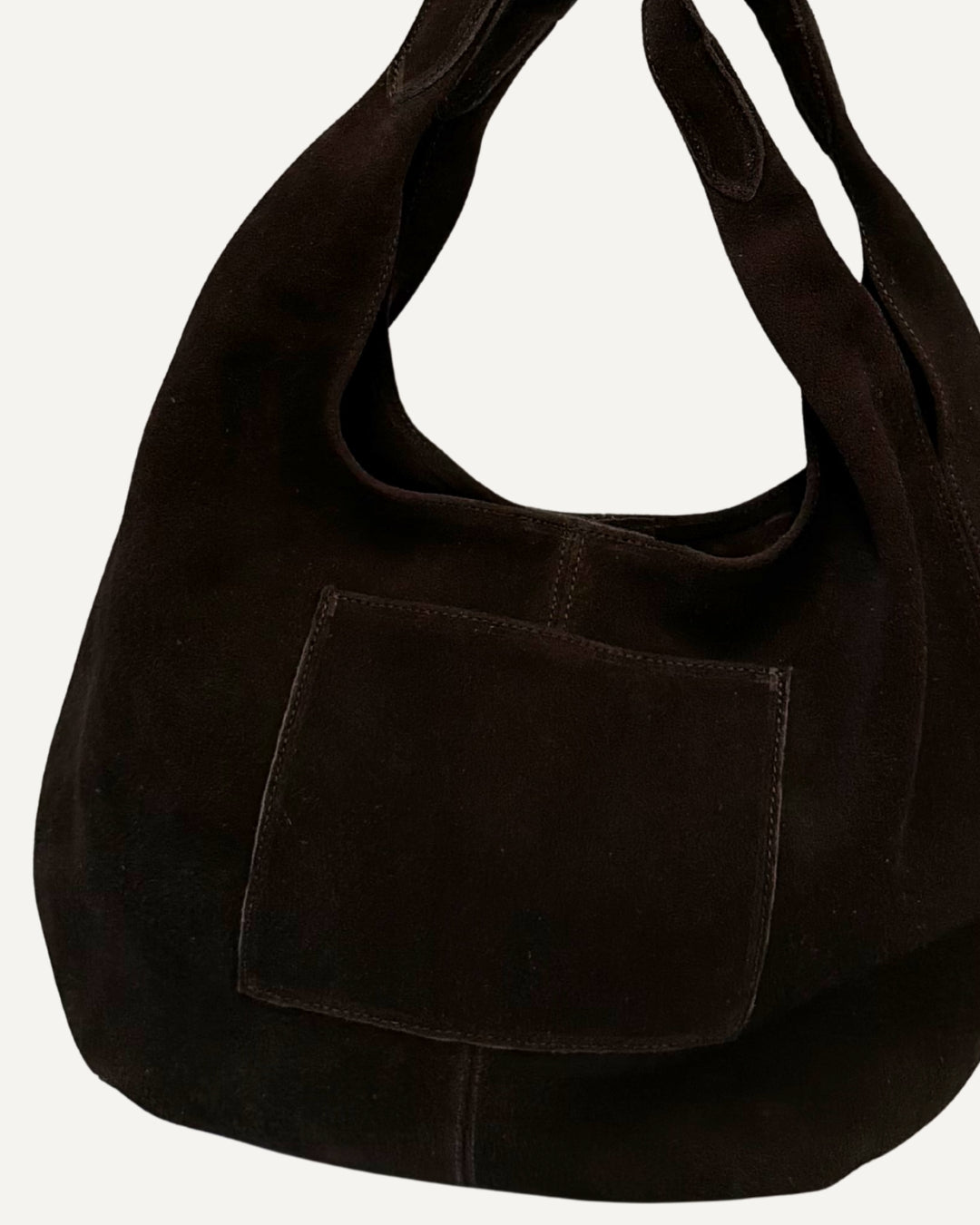 Tote bag piel de gamuza chocolate