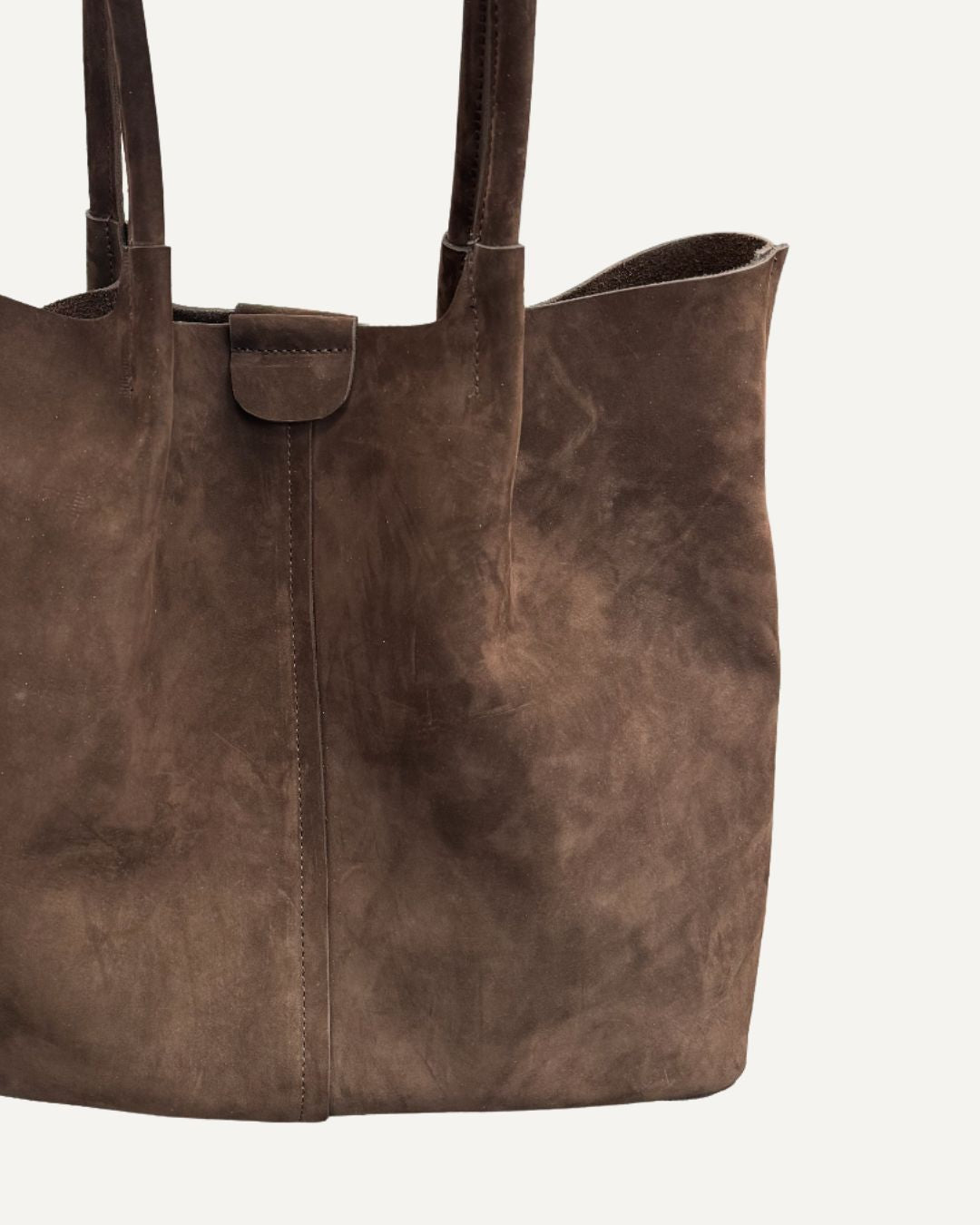 TOTE BAG XL gamuza nobuck chocolate